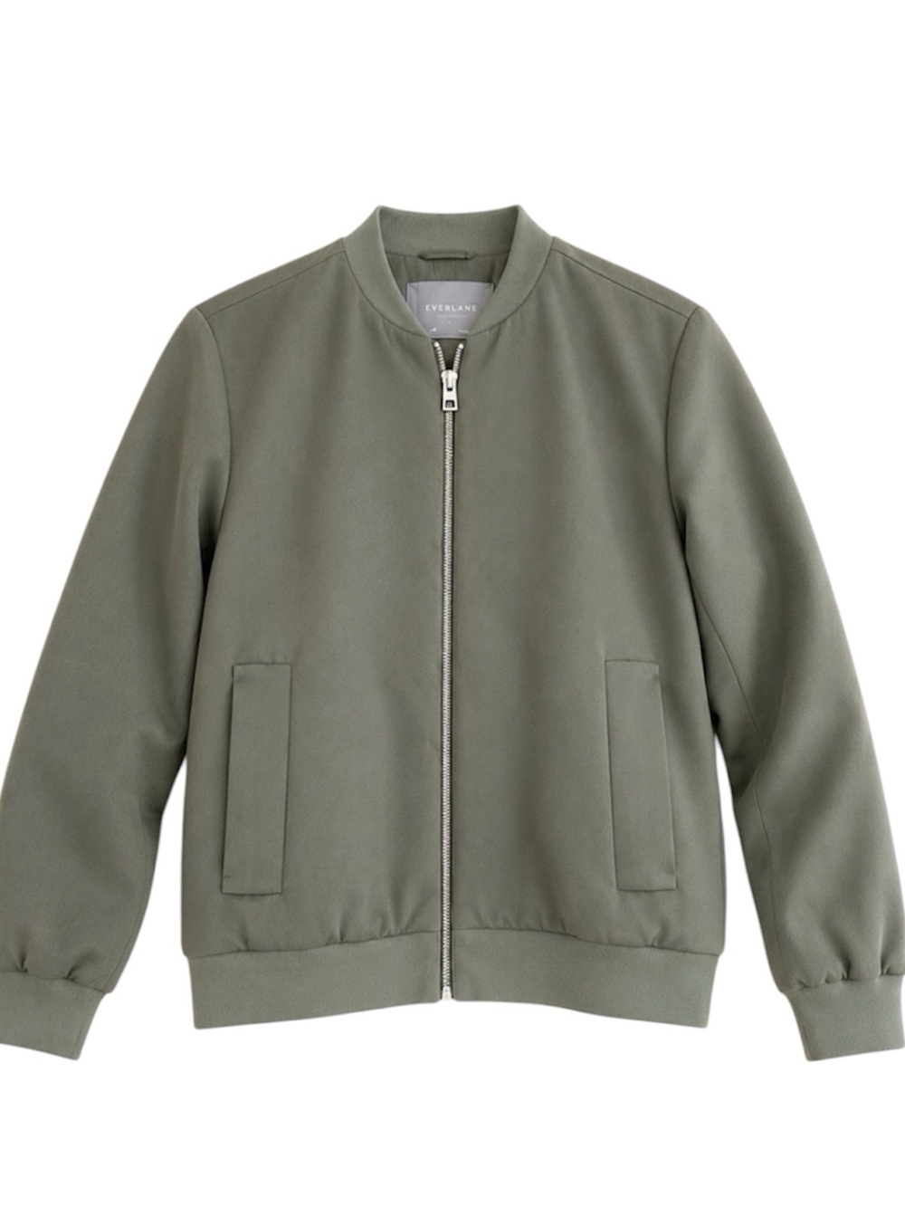 Everlane Bomber Jacket Olive‎ Green Zip Front Lightweight Size XS